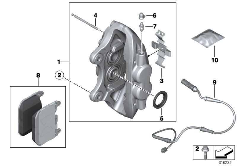 BMW 34116878876 - Bremsbelagsatz, Scheibenbremse alexcarstop-ersatzteile.com