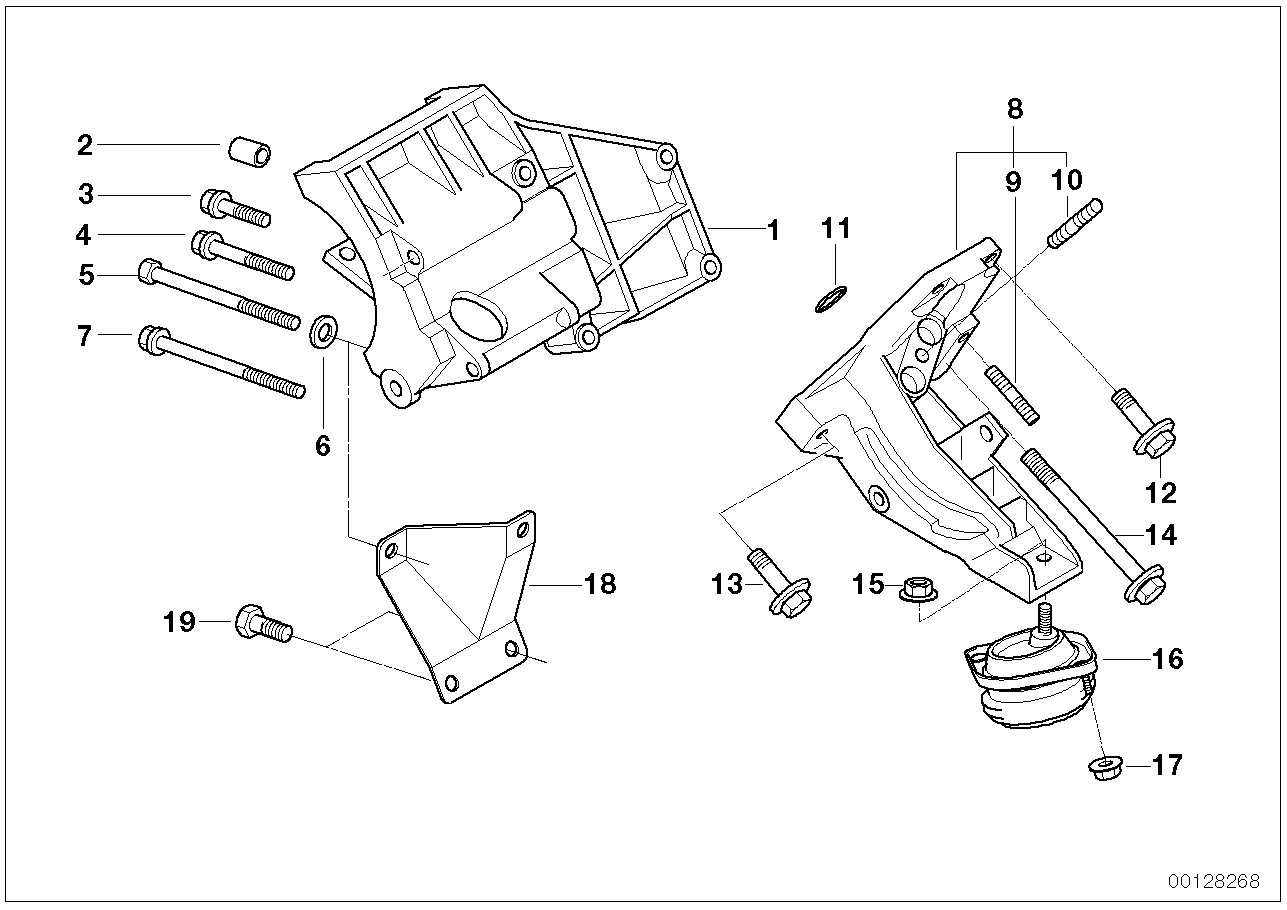 BMW 22 11 1 092 823 - Lagerung, Motor alexcarstop-ersatzteile.com