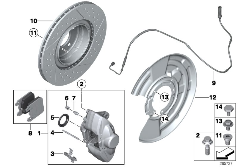 BMW 34216876422 - Bremsbelagsatz, Scheibenbremse alexcarstop-ersatzteile.com