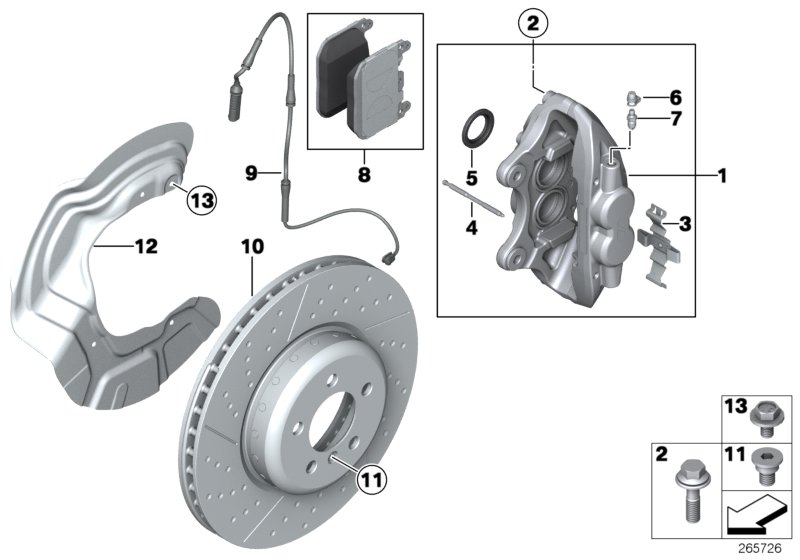 BMW 34116878882 - Bremsbelagsatz, Scheibenbremse alexcarstop-ersatzteile.com