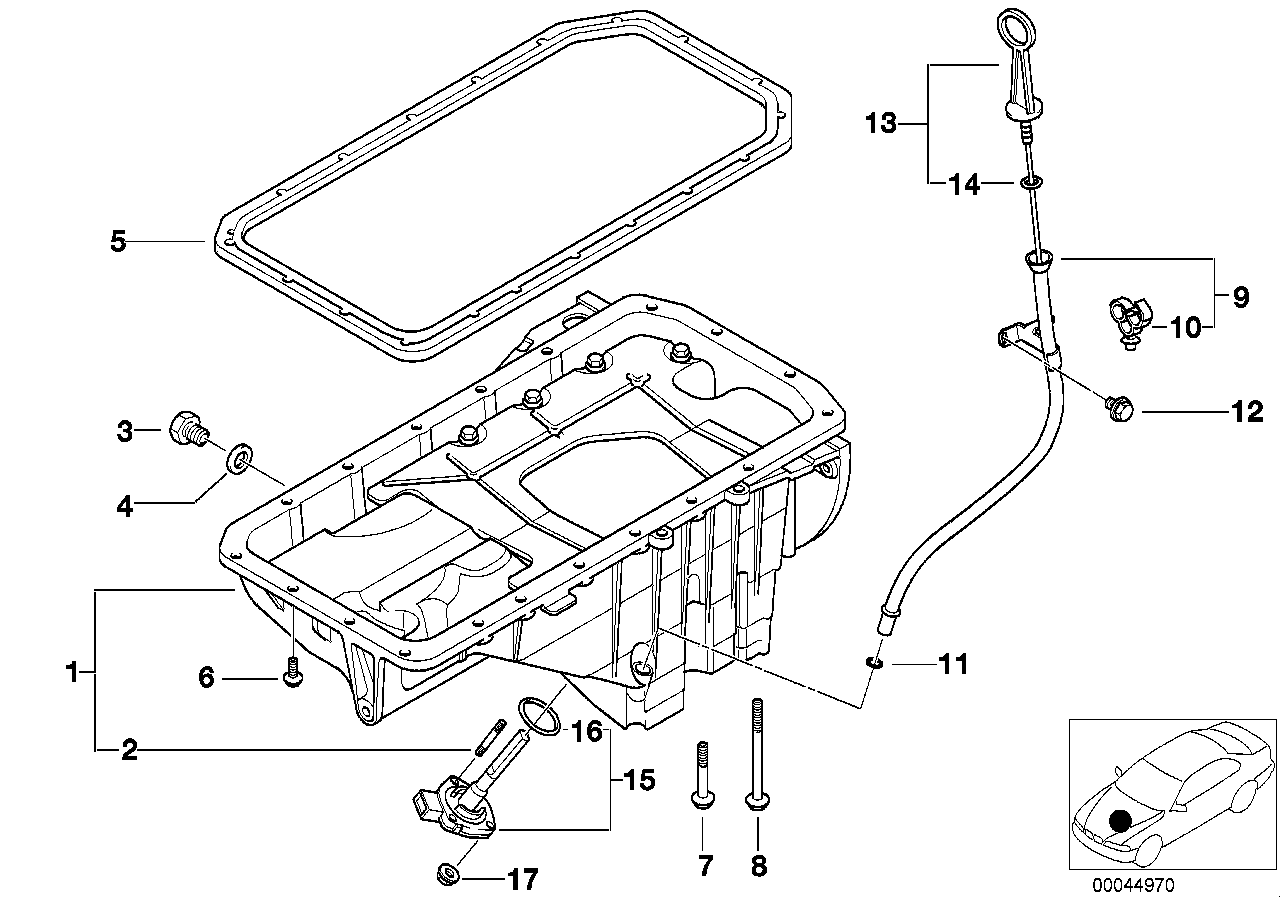 BMW 11 13 8 070 005 - Dichtung, Ölsumpf alexcarstop-ersatzteile.com