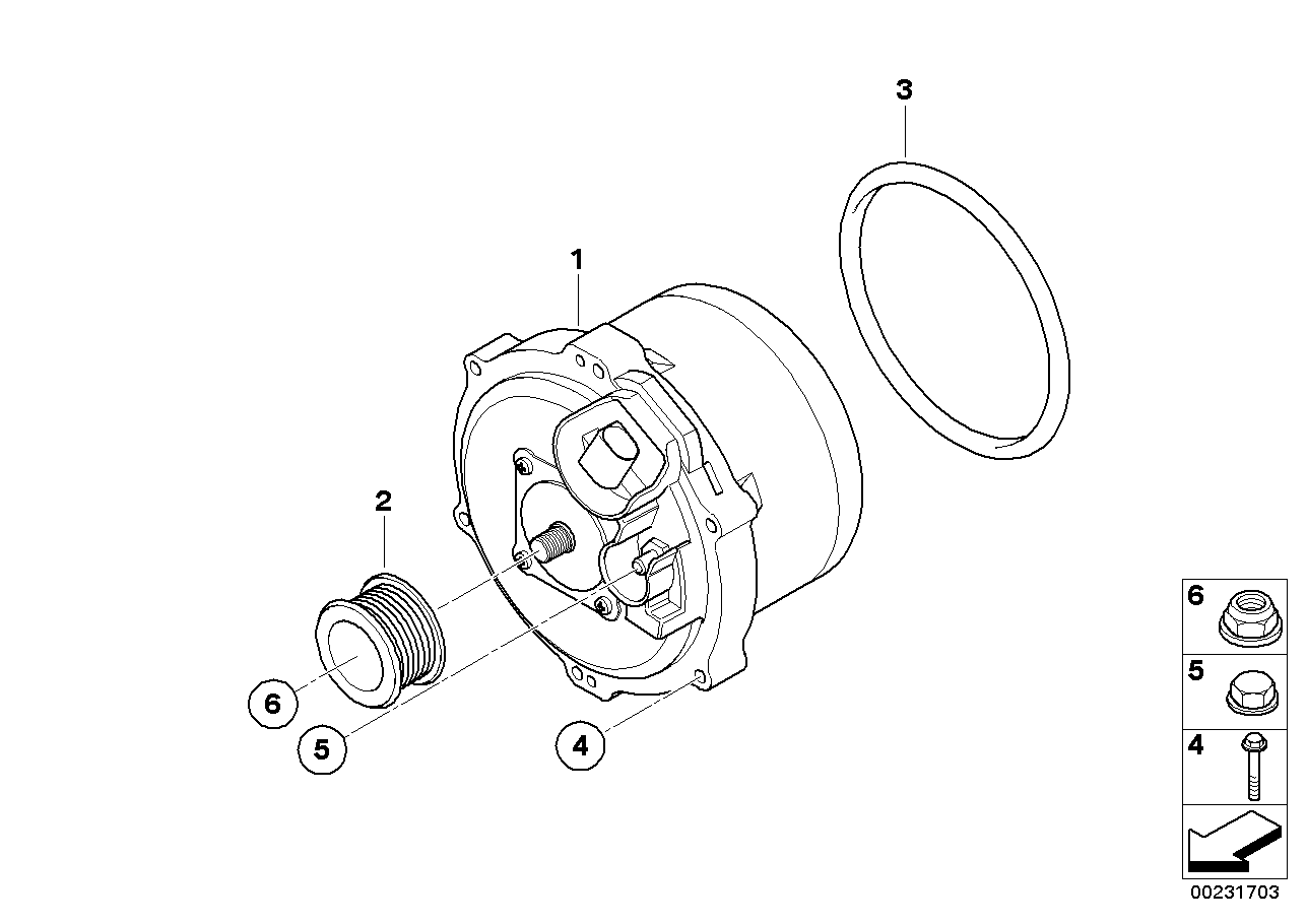 BMW 12 31 7 508 054 - Generator alexcarstop-ersatzteile.com