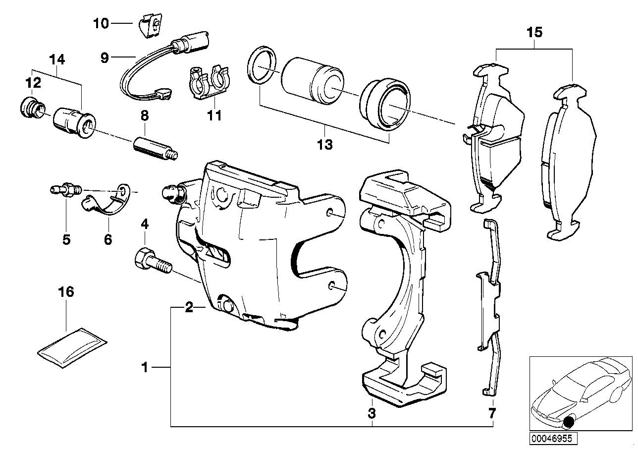 BMW 34111162535 - Bremsbelagsatz, Scheibenbremse alexcarstop-ersatzteile.com