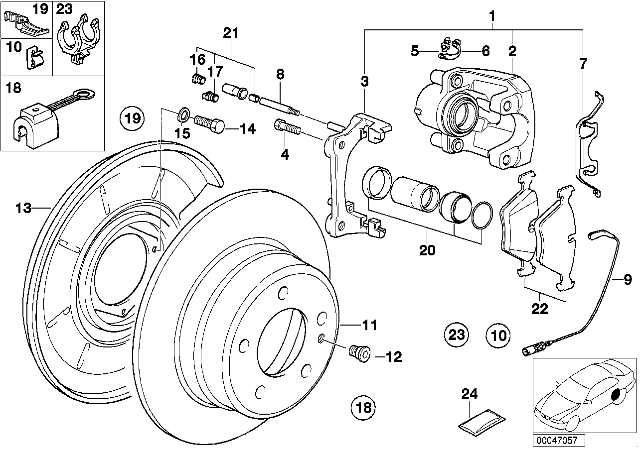 BMW 34211158266 - Bremsbelagsatz, Scheibenbremse alexcarstop-ersatzteile.com