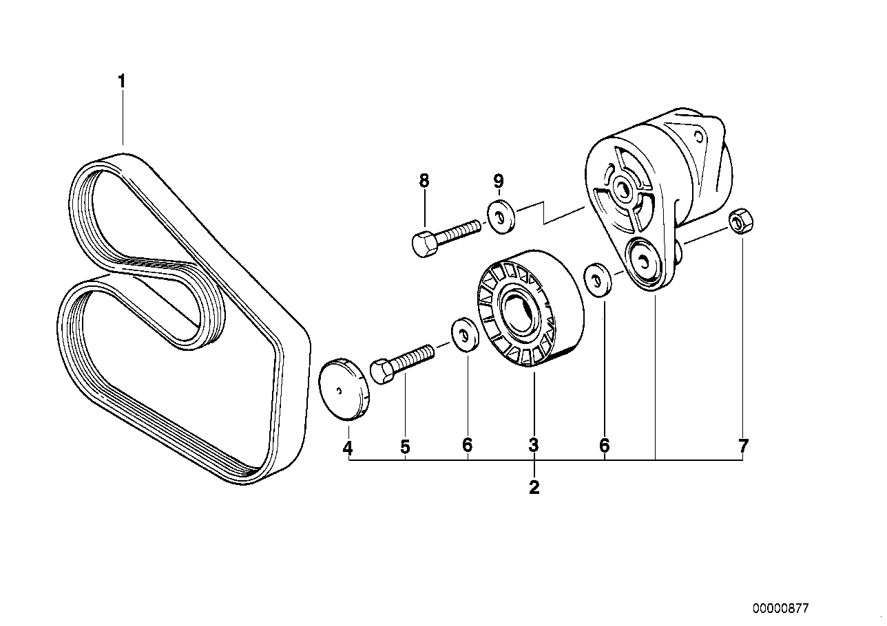 BMW (BRILLIANCE) 11 28 7 838 797 - Reparatursatz, Spannarm-Keilrippenriemen alexcarstop-ersatzteile.com