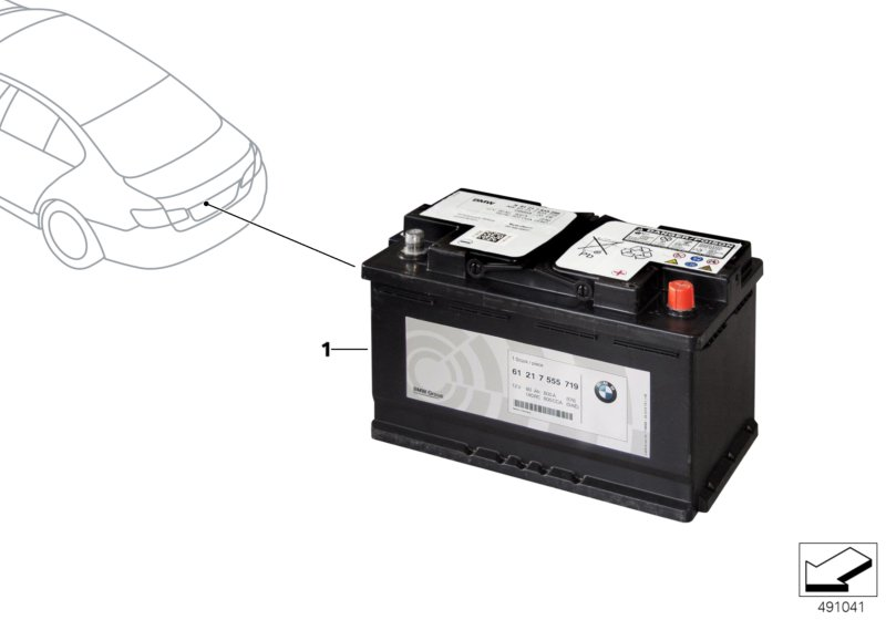 BMW 61216805461 - Starterbatterie alexcarstop-ersatzteile.com