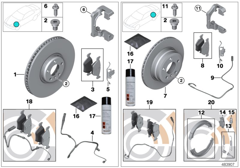 BMW 34 21 2 409 259 - Bremsbelagsatz, Scheibenbremse alexcarstop-ersatzteile.com