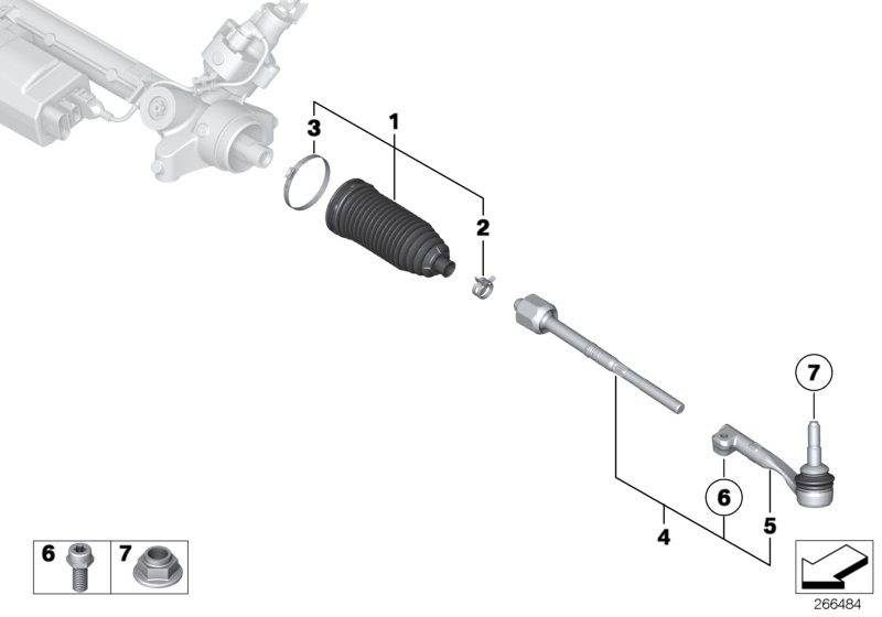 Mini 32216762243 - - Reparatursatz, Axialgelenk Spurstange alexcarstop-ersatzteile.com