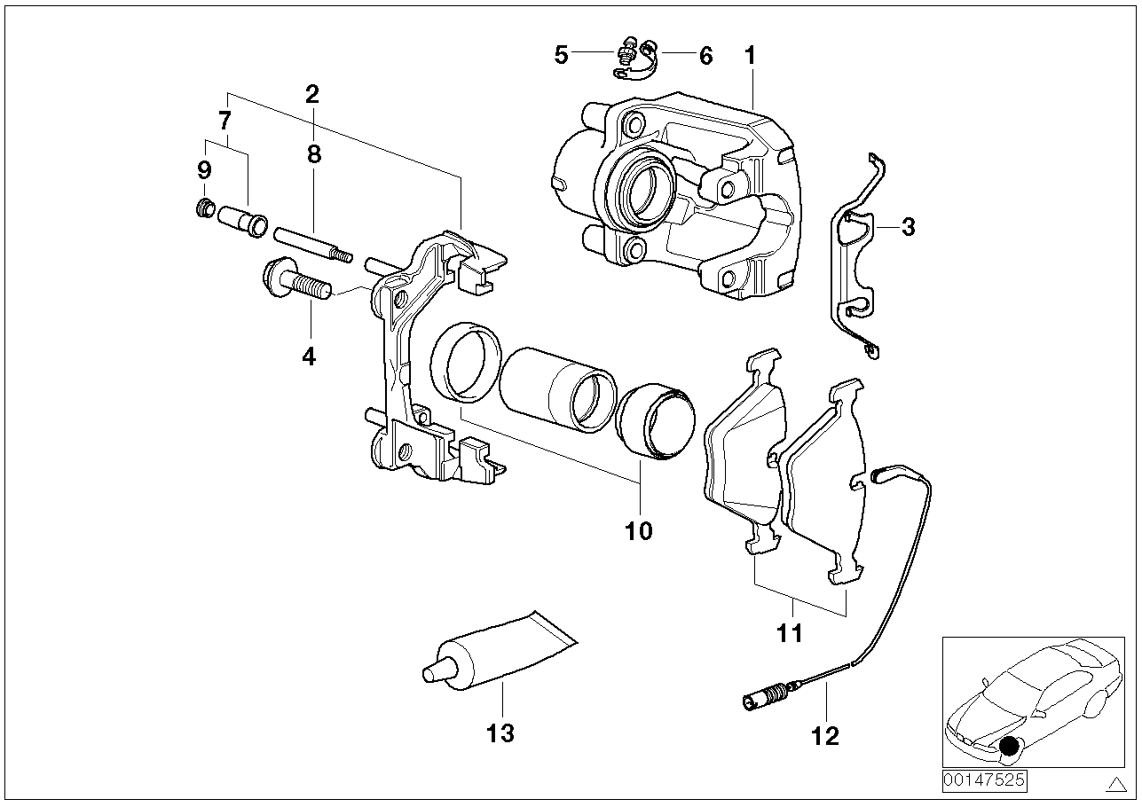 Mini 34111163385 - Reparatursatz, Bremssattel alexcarstop-ersatzteile.com