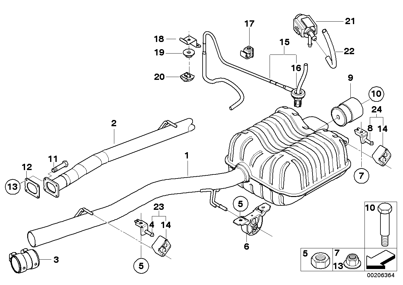 BMW 07119906650 - Schraube, Abgasanlage alexcarstop-ersatzteile.com