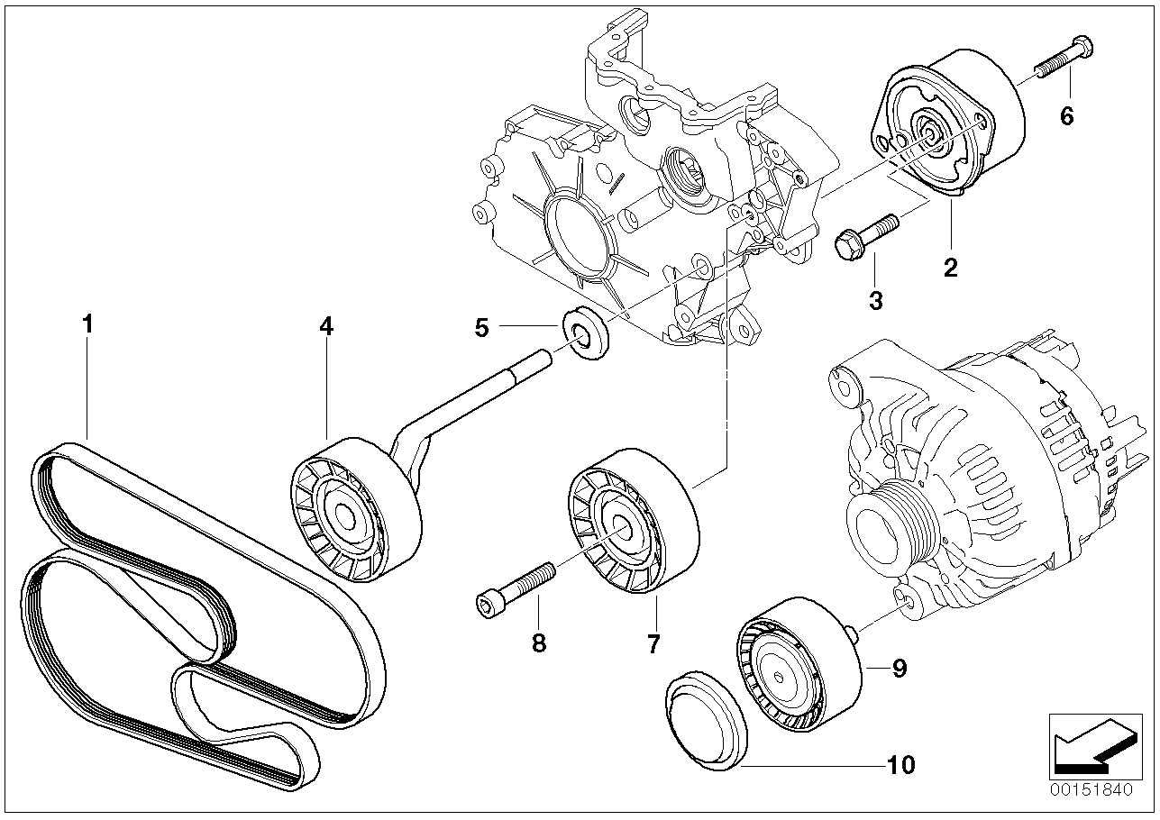 BMW 11 28 7 790 448 - Umlenk / Führungsrolle, Keilrippenriemen alexcarstop-ersatzteile.com