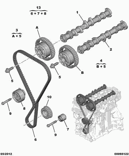 CITROËN 1336.L1 - Schraube, Spannrolle alexcarstop-ersatzteile.com