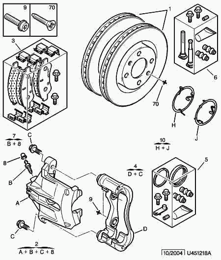 CITROËN 4252 53 - Bremsbelagsatz, Scheibenbremse alexcarstop-ersatzteile.com