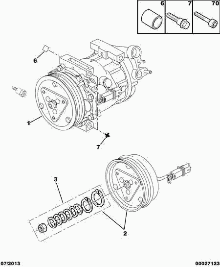 PEUGEOT (DF-PSA) 6453 VF - Kompressor, Klimaanlage alexcarstop-ersatzteile.com