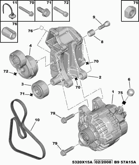 CITROËN 5750 RH - Keilrippenriemen alexcarstop-ersatzteile.com