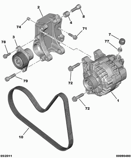 PEUGEOT 5705.KW - Generator alexcarstop-ersatzteile.com