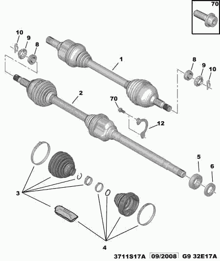 CITROËN 3273 NP - Gelenksatz, Antriebswelle alexcarstop-ersatzteile.com