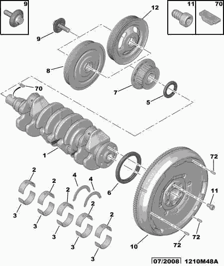 CITROËN (DF-PSA) 0515 V8 - Riemenscheibe, Kurbelwelle alexcarstop-ersatzteile.com