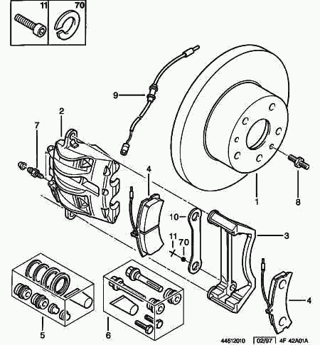 CITROËN 4251-17 - Bremsbelagsatz, Scheibenbremse alexcarstop-ersatzteile.com