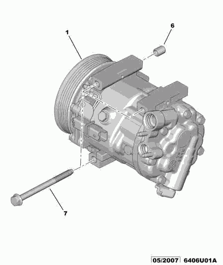 PEUGEOT (DF-PSA) 6453 XA - Kompressor, Klimaanlage alexcarstop-ersatzteile.com