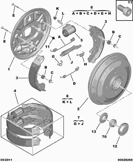 PEUGEOT 4247 46 - Bremstrommel alexcarstop-ersatzteile.com