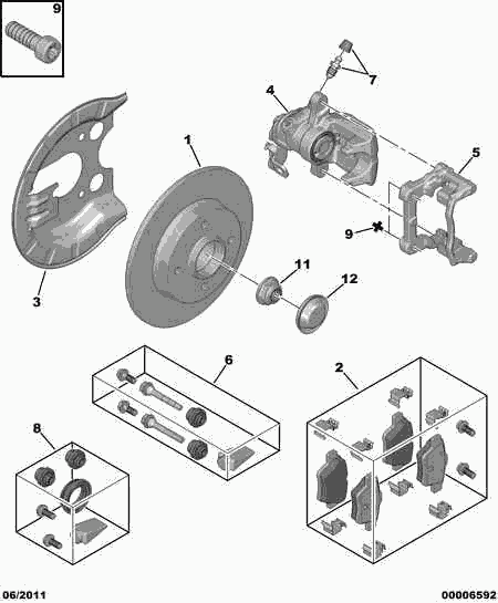 CITROËN 4253 99 - Bremsbelagsatz, Scheibenbremse alexcarstop-ersatzteile.com