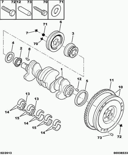 Vauxhall 0516 60 - CRANKSHAFT PULLEY SCREW alexcarstop-ersatzteile.com