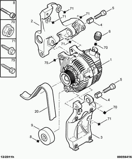 CITROËN 5751.E5 - Umlenk / Führungsrolle, Keilrippenriemen alexcarstop-ersatzteile.com