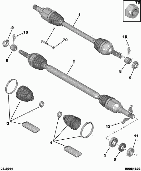 PEUGEOT 3287 F4 - Faltenbalg, Antriebswelle alexcarstop-ersatzteile.com