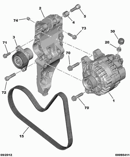 PEUGEOT (DF-PSA) 96 757 495 80 - Keilrippenriemen alexcarstop-ersatzteile.com