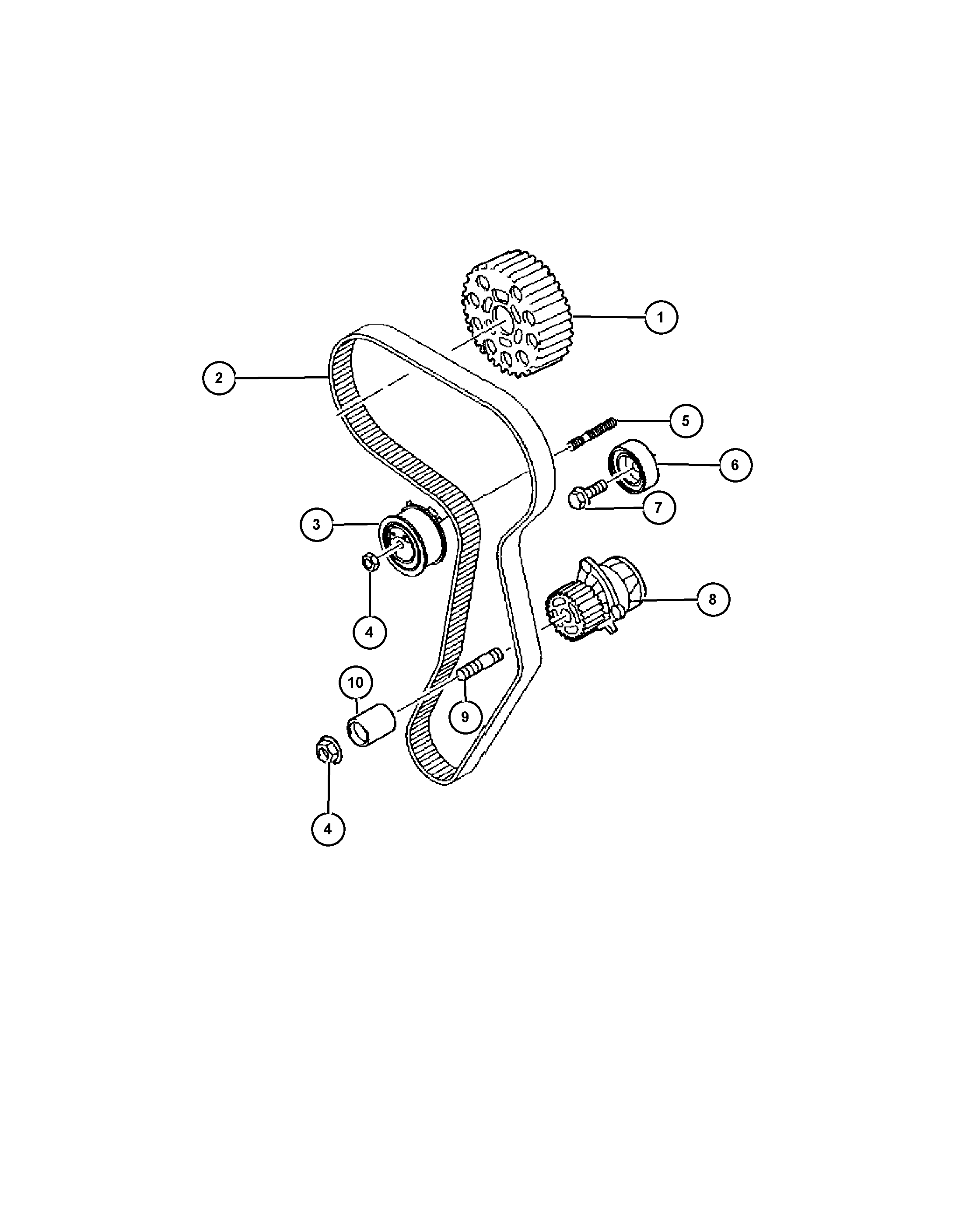 Chrysler 68000 816AA - Spannrolle, Zahnriemen alexcarstop-ersatzteile.com