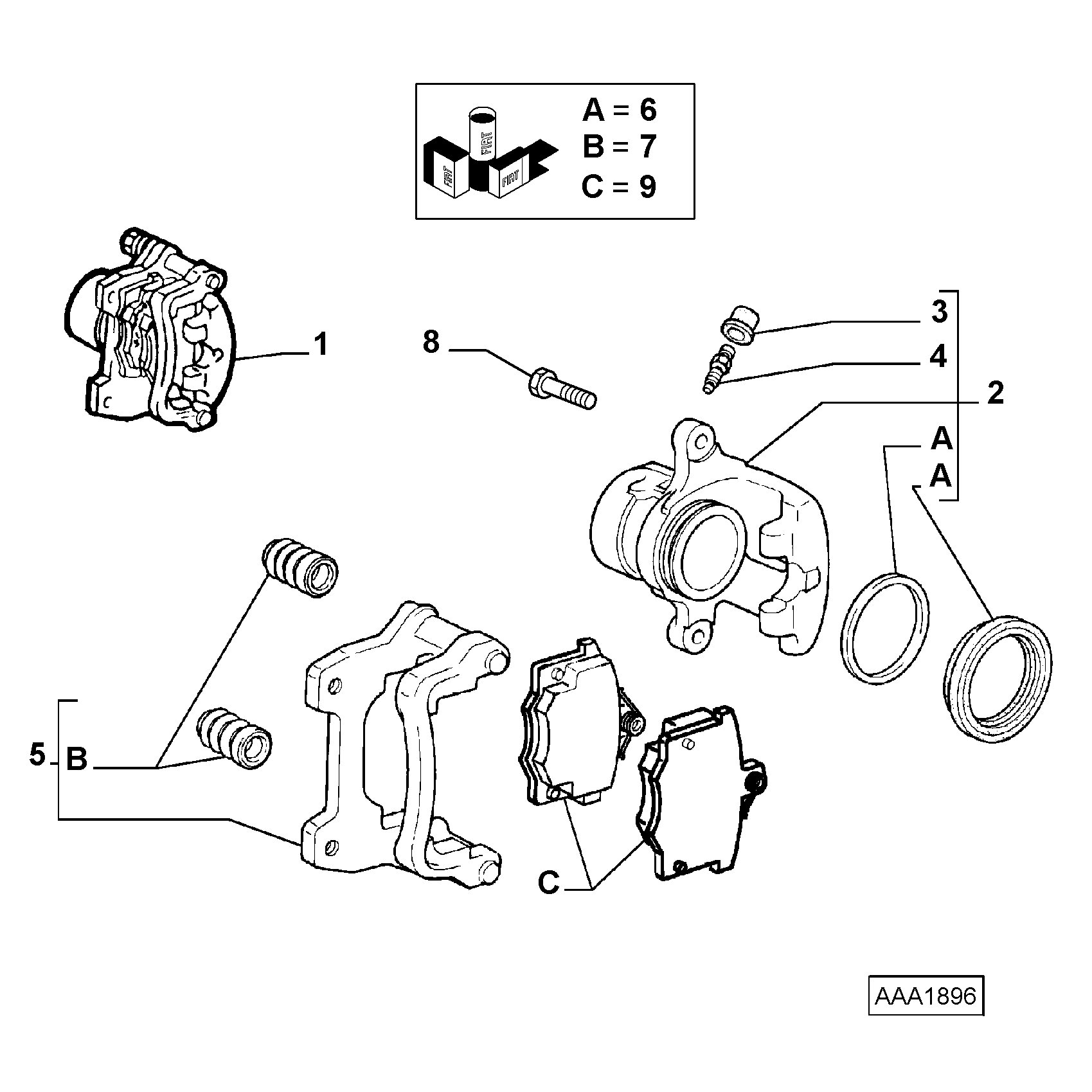 Autobianchi 5892735 - Bremsbelagsatz, Scheibenbremse alexcarstop-ersatzteile.com