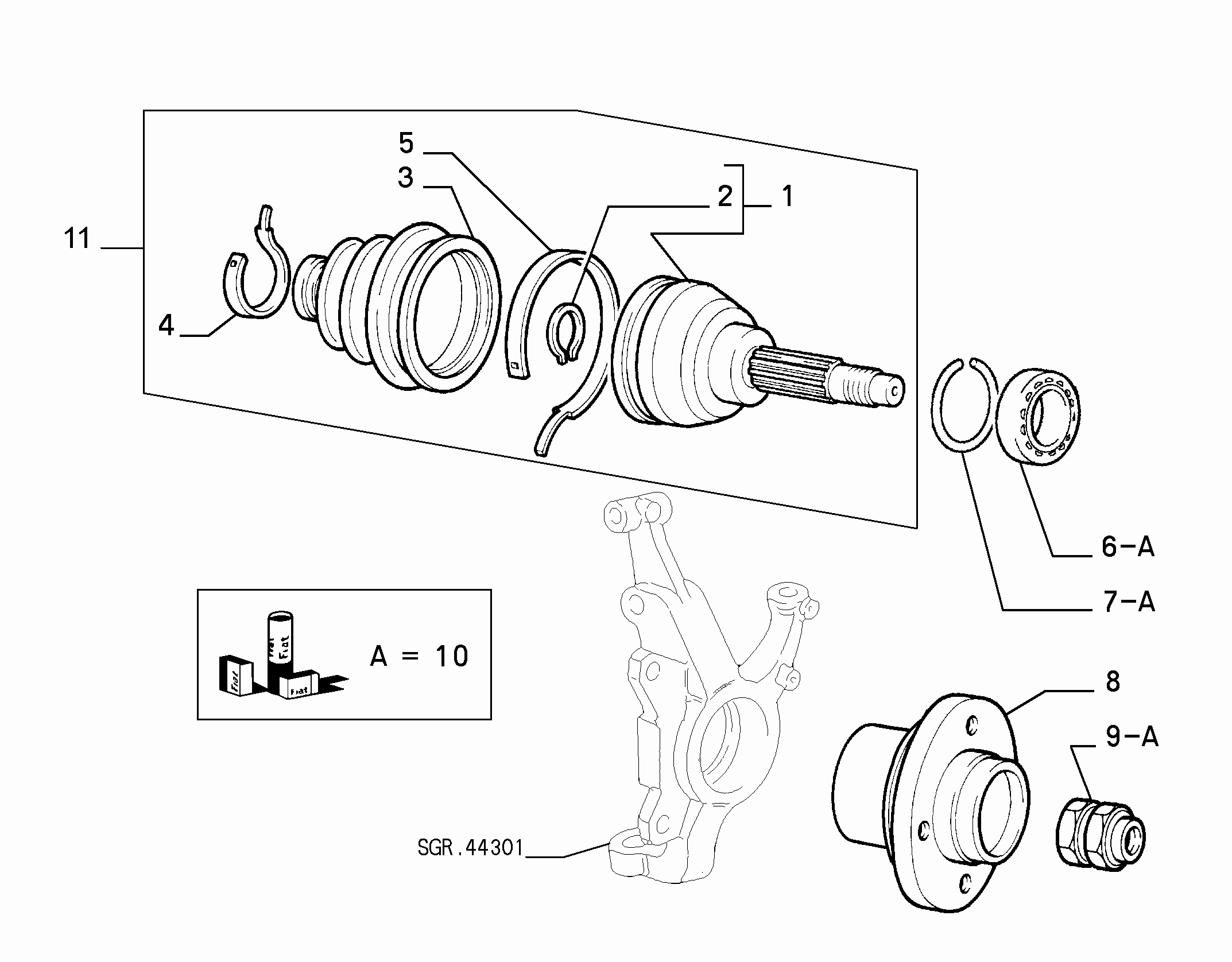 FIAT 7682886 - Faltenbalg, Antriebswelle alexcarstop-ersatzteile.com