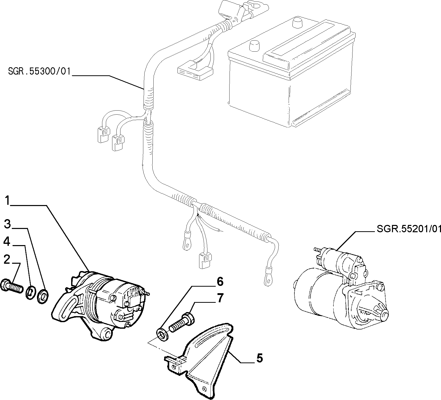 FIAT 46843093 - Generator alexcarstop-ersatzteile.com