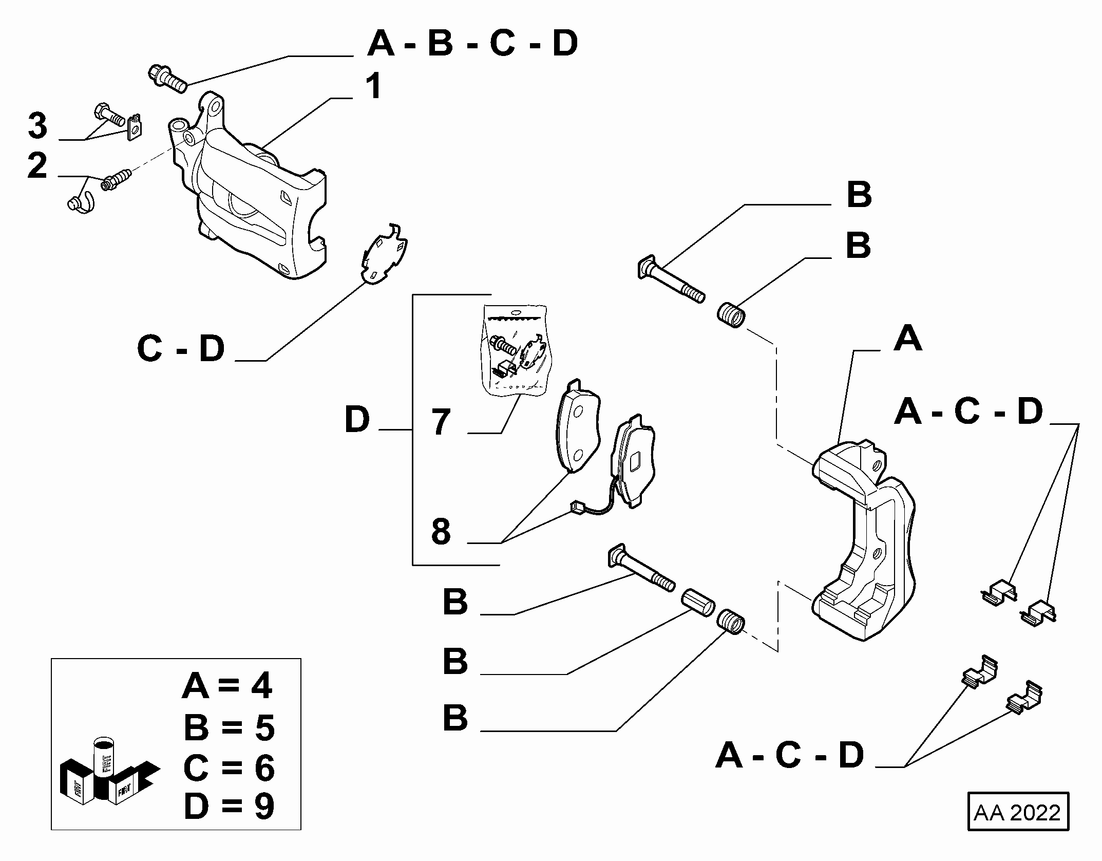 FIAT / LANCIA 77364398 - Reparatursatz, Bremssattel alexcarstop-ersatzteile.com