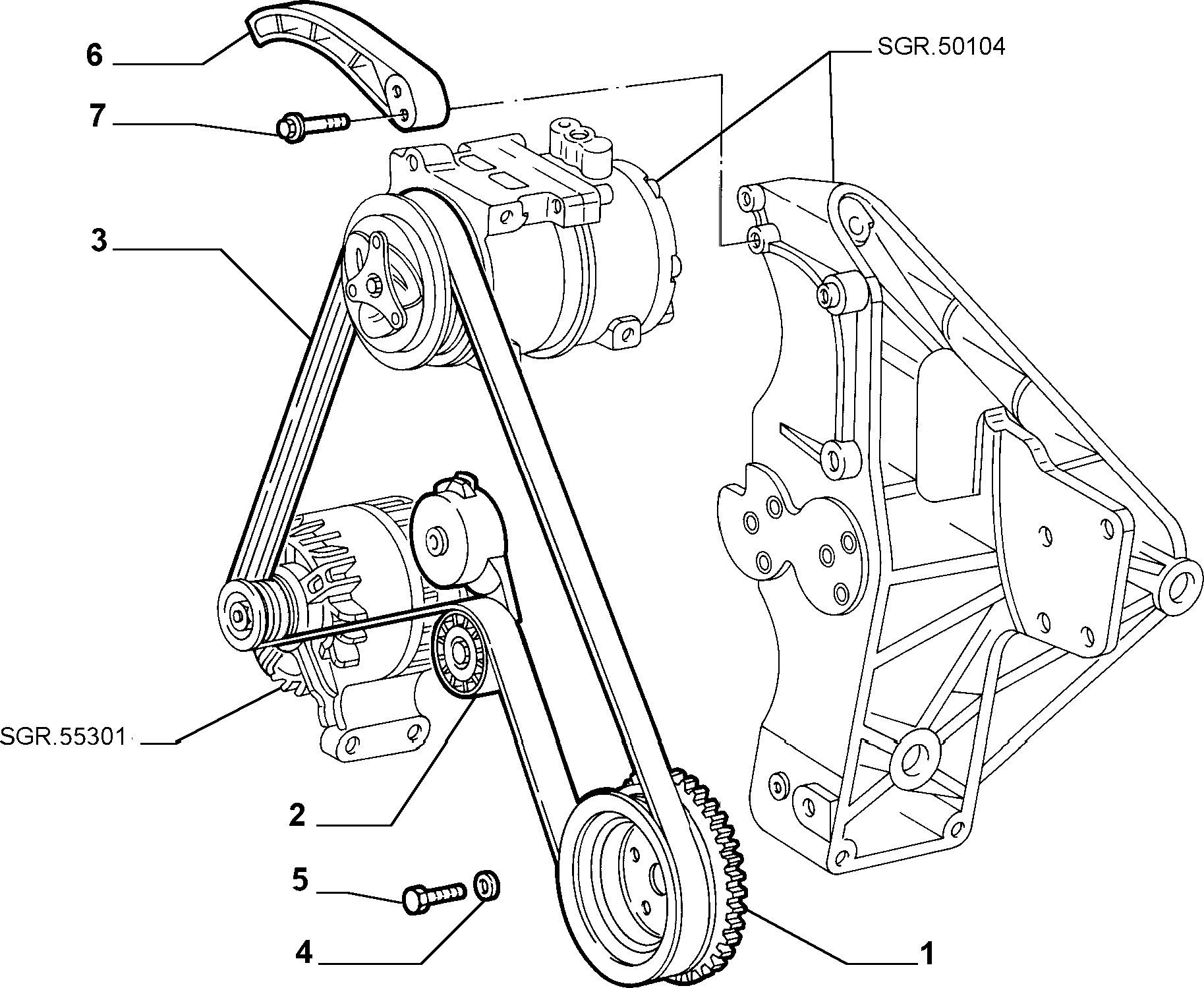 Abarth 55232450 - Keilrippenriemen alexcarstop-ersatzteile.com