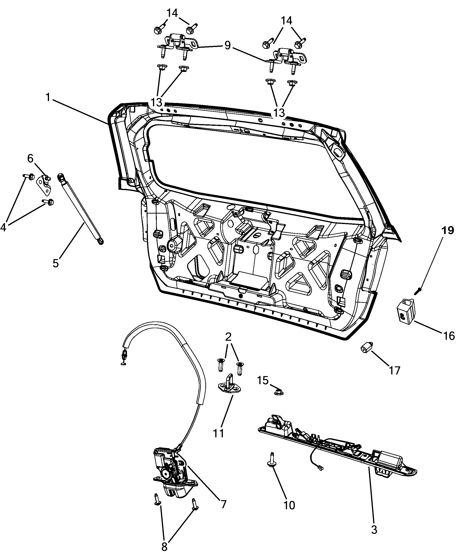 FIAT K68101213AA - Gasfeder, Koffer / Laderaum alexcarstop-ersatzteile.com