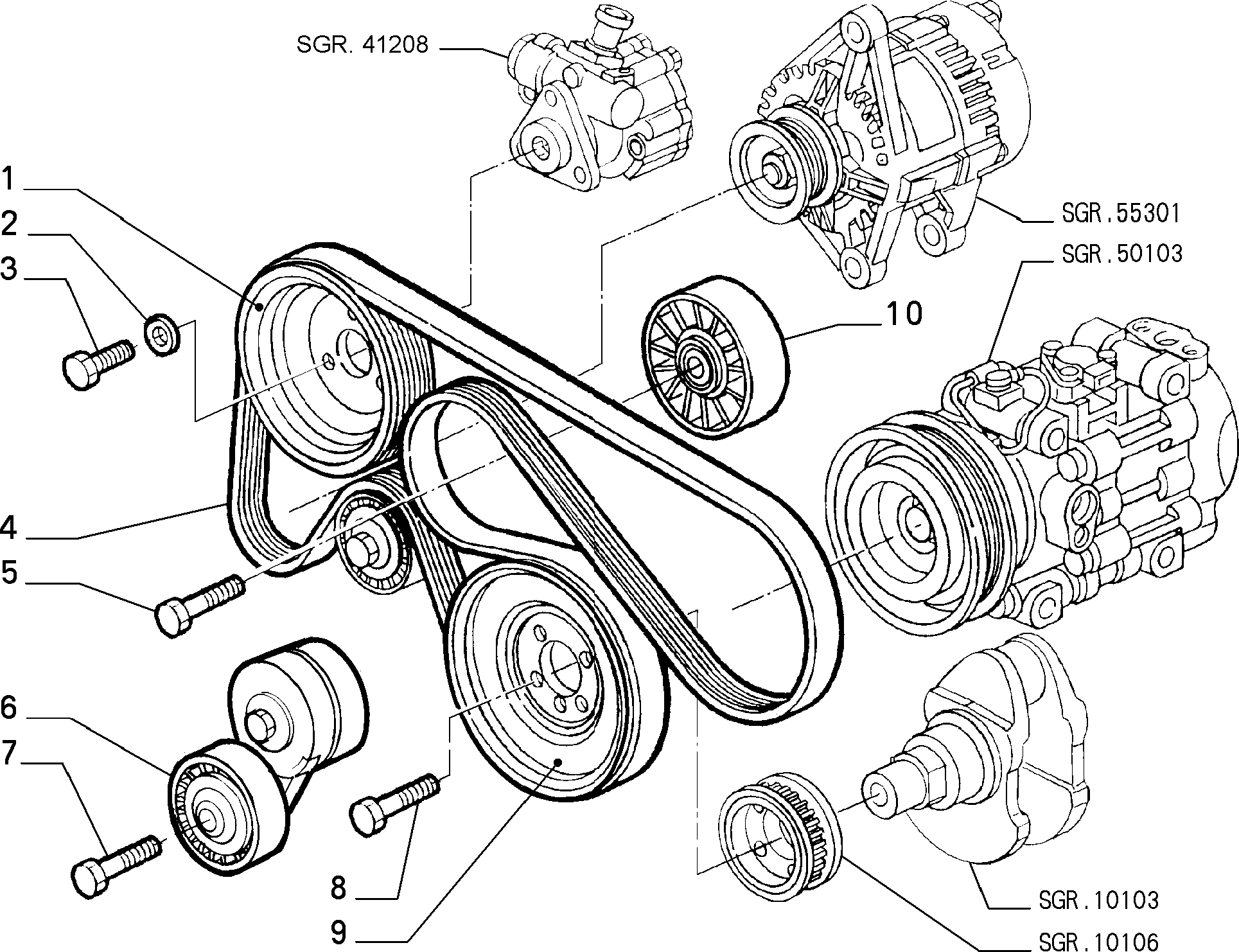 FIAT 60610908 - Umlenk / Führungsrolle, Keilrippenriemen alexcarstop-ersatzteile.com