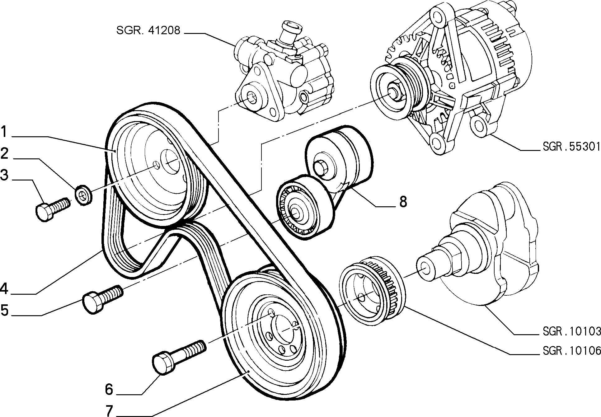 Alfarome/Fiat/Lanci 71753677 - Keilrippenriemen alexcarstop-ersatzteile.com