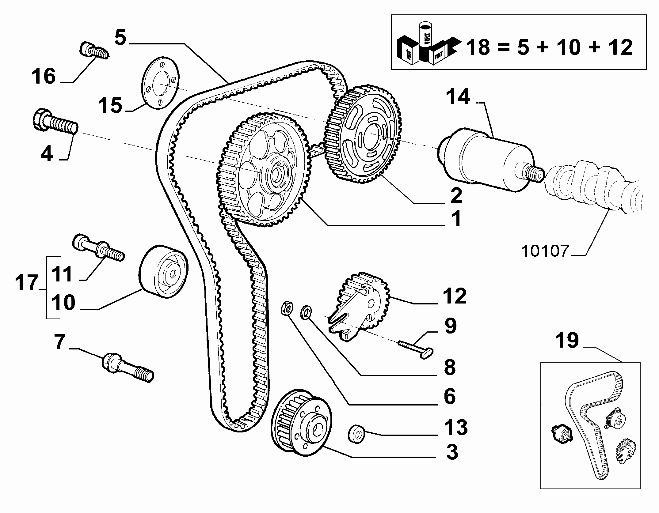 Lancia 60664403 - Umlenk / Führungsrolle, Zahnriemen alexcarstop-ersatzteile.com