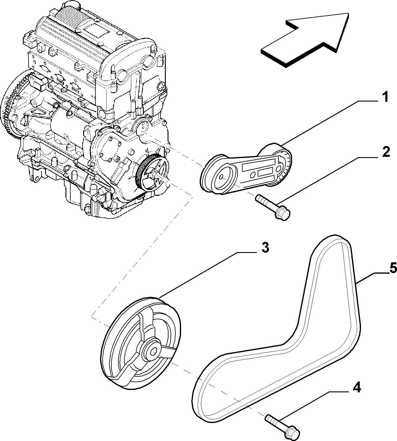 FIAT 71739304 - Umlenk / Führungsrolle, Keilrippenriemen alexcarstop-ersatzteile.com