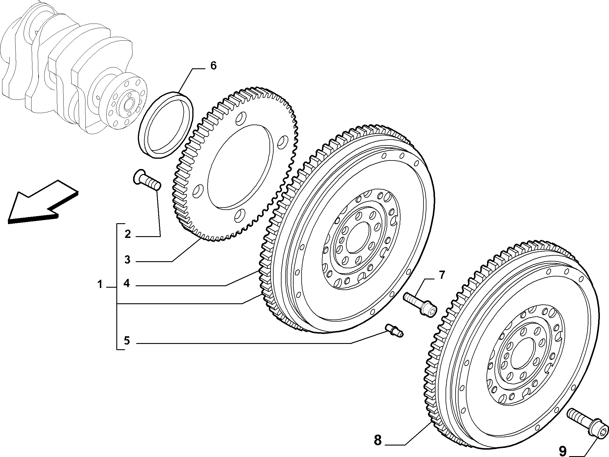 Opel 55180937 - Wellendichtring, Kurbelwelle alexcarstop-ersatzteile.com