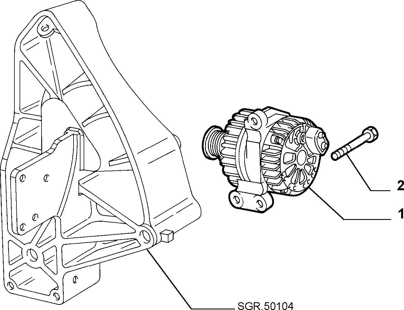 FIAT 51714794 - Generator alexcarstop-ersatzteile.com