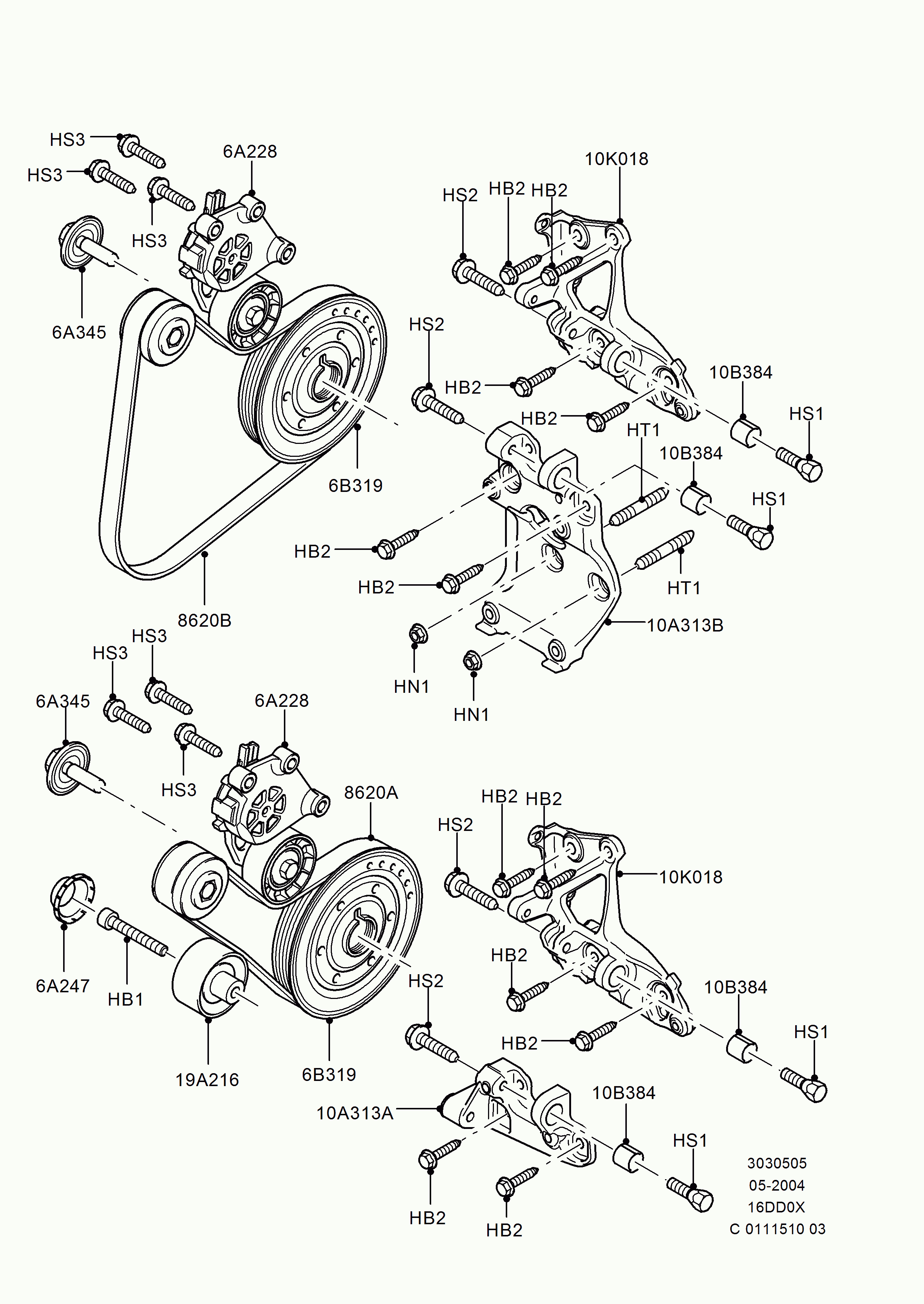 FORD 1487861 - Riemenscheibenschraube alexcarstop-ersatzteile.com