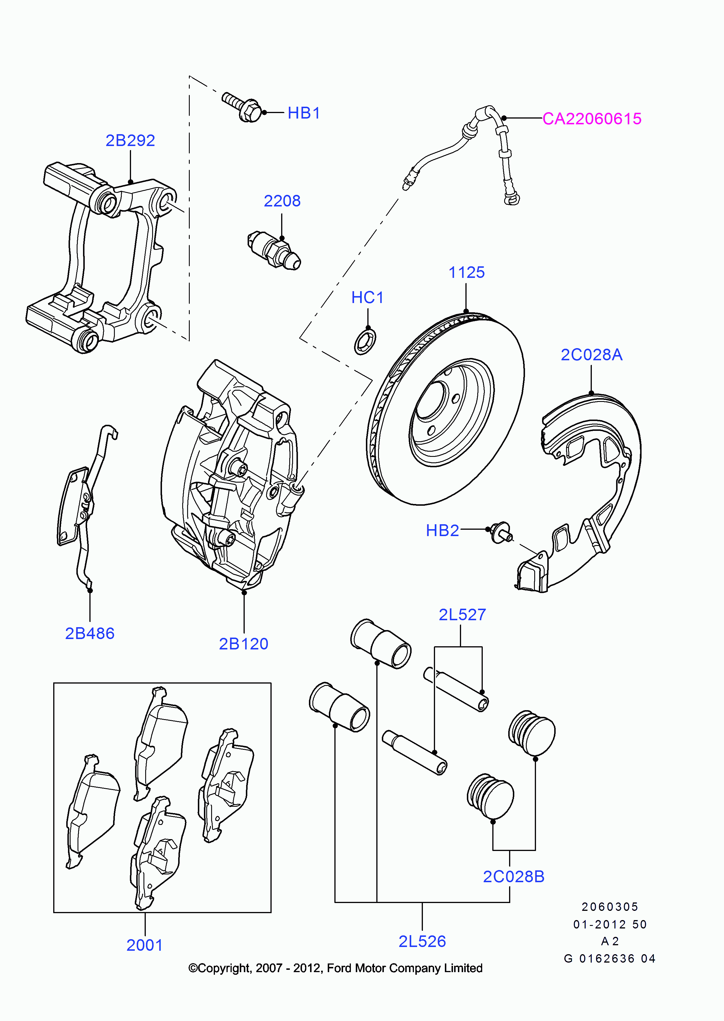 FORD 1690702 - Führungshülsensatz, Bremssattel alexcarstop-ersatzteile.com