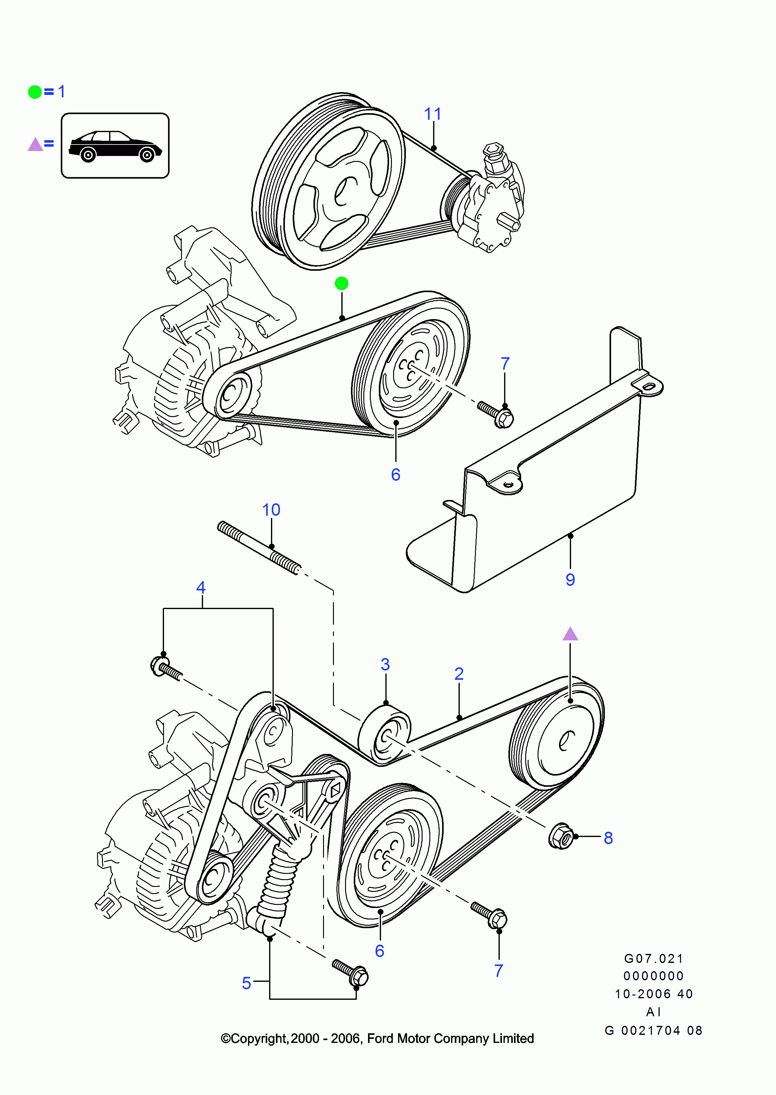 FORD 1731709 - Umlenk / Führungsrolle, Keilrippenriemen alexcarstop-ersatzteile.com