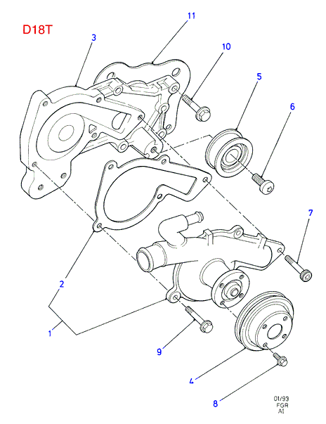 FORD 1 517 749 - Wasserpumpe alexcarstop-ersatzteile.com