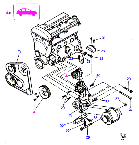 FORD 7334323 - Keilrippenriemen alexcarstop-ersatzteile.com