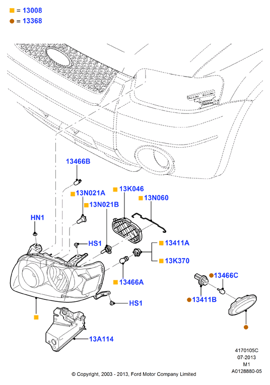 FORD 1 013 711 - Glühlampe, Tagfahrleuchte alexcarstop-ersatzteile.com