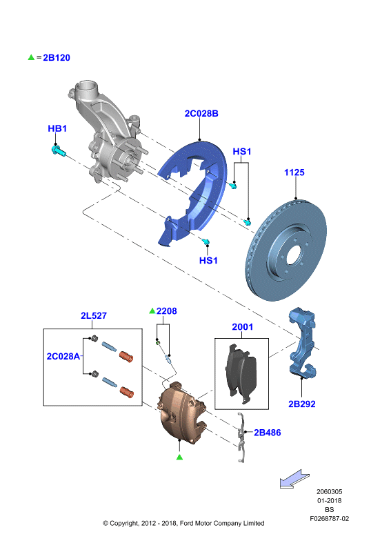 FORD 1 797 211 - Bremsbelagsatz, Scheibenbremse alexcarstop-ersatzteile.com